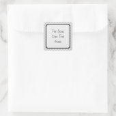 Gray Patchwork Pattern Quadratischer Aufkleber (Tasche)