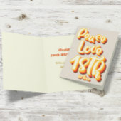 Gray Peace Liebe Retro Groovy 18. Happy Birthday Karte