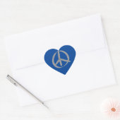 Gray Peace Sign Heart Sticker (Umschlag)