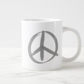Gray Peace Sign Jumbo-Tasse (Rechts)