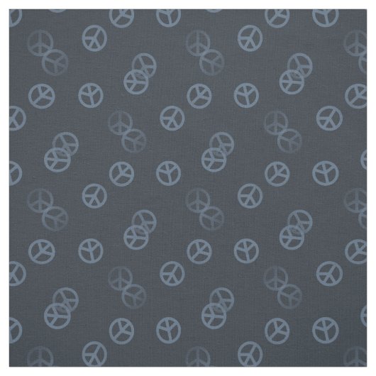 Gray Peace Sign Muster Stoff (Muster)