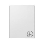 Gray Peace Sign Notizblock (Rotiert)