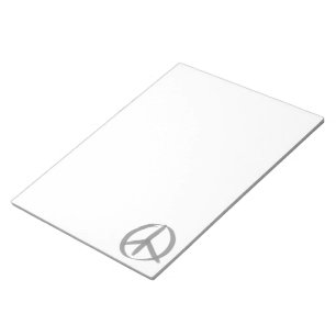 Gray Peace Sign Notizblock