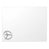 Gray Peace Sign Notizblock (Vorderseite)
