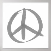 Gray Peace Sign Poster (Vorne)