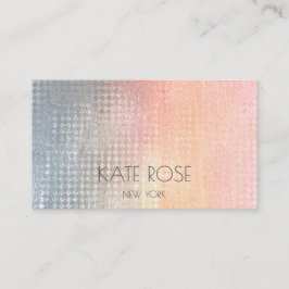 Gray Peach Grungy Ombre Zeitgenössische Pastell Visitenkarte