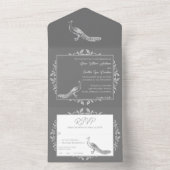 Gray Peacock Blüh All In One Einladung (Innen Boden)