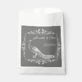 Gray Peacock Blühend Gastgeschenk Hochzeit Bag Geschenktütchen (Vorderseite)