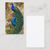 Gray Peacock Kunst - Farben zeichnen Telefonnummerkarte (Vorne/Hinten)