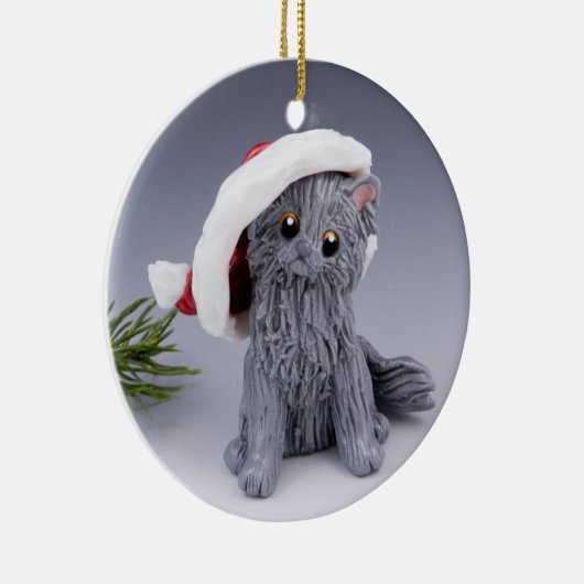 Gray Persian Cat Keramik Ornament (Rechts)