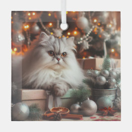 Gray Persian Glass Ornament