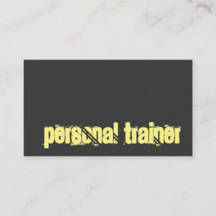 Gray Personal Trainer Fitness Sport Custom Linen Visitenkarte
