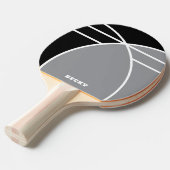 Gray Personalized Ping Pong Paddle with Name Tischtennis Schläger (Vorderseite)