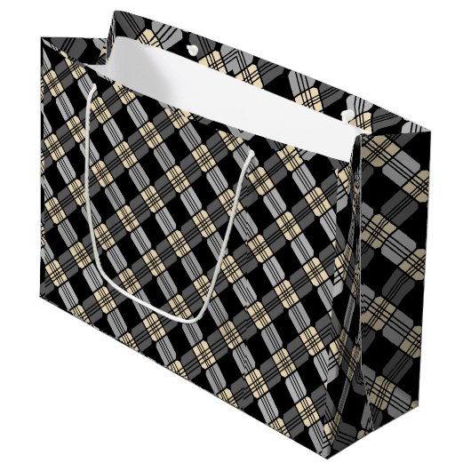 Gray Picnic Große Geschenktüte (Vorderseite Schrägansicht)