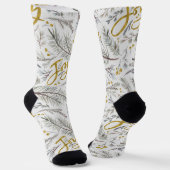 Gray Pine Twigs Glittering Joy Socken (Gewinkelt)