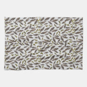 Gray Pinecones Evergreen Kitchen Towel Geschirrtuch (Horizontal)