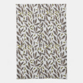 Gray Pinecones Evergreen Kitchen Towel Geschirrtuch (Vertikal)