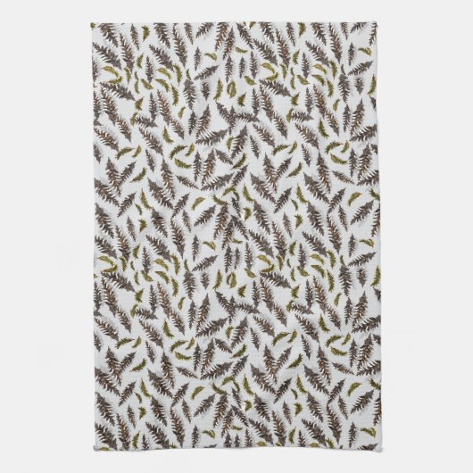 Gray Pinecones Evergreen Kitchen Towel Geschirrtuch (Vertikal)