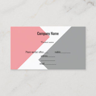 GRAY PINK ABSTRAKT PATTERN COMPANY BUSINESS CARD VISITENKARTE