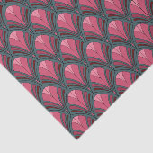 GRAY & PINK ART DECO-MUSTER SEIDENPAPIER (Ausschnitt)