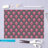 GRAY & PINK ART DECO-MUSTER SEIDENPAPIER (Handwerk)
