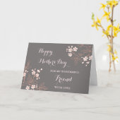 Gray Pink Blume Friend Happy Mother Day Karte (Gelbe Blume)