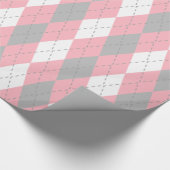 Gray Pink Dk Gray Welche XL Raute Geschenkpapier (Ecke)