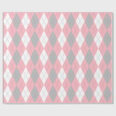 Gray Pink Dk Gray Welche XL Raute Geschenkpapier (Flach)