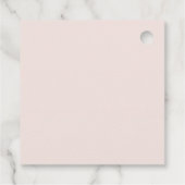 GRAY PINK FLORAL DESERT CACTI FOLIAGE BABY DUSCHE GESCHENKANHÄNGER (Rückseite)