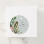 GRAY PINK FLORAL DESERT CACTI FOLIAGE WEDD GESCHENKANHÄNGER (Beispiel)