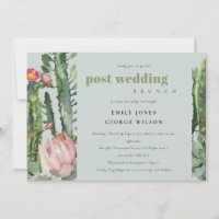 GRAY PINK FLORAL DESERT CACTI POST WEDING BRUCH
