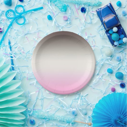 Gray Pink Shadow Pappteller (Party)