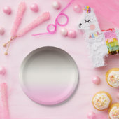 Gray Pink Shadow Pappteller (Party)