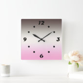 Gray Pink Shadow Quadratische Wanduhr (Zuhause)