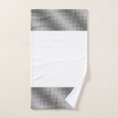 Gray Pixel Grafik auf weißen Badezimmertücher Badhandtuch Set (Handtuch)