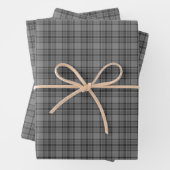 Gray Plaid Tartan Geschenkpapier Set (Beispiel)