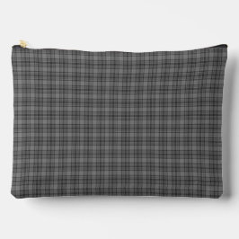 Gray Plaid Tartan Pattern Zubehörtasche