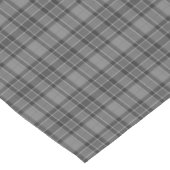 Gray Plaid Tartan Table Runner Kurzer Tischläufer (Ecke)