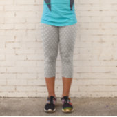 Gray Polka Dot Capri Leggings