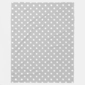 Gray Polka Dot Fleecedecke (Vorderseite)