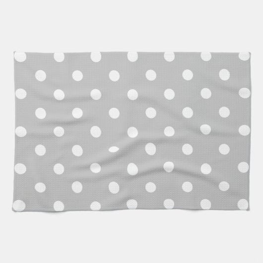 Gray Polka Dot Geschirrtuch (Horizontal)