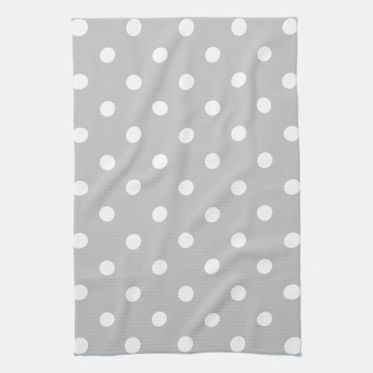 Gray Polka Dot Geschirrtuch (Vertikal)