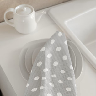 Gray Polka Dot Geschirrtuch