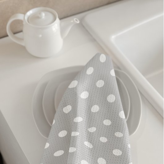 Gray Polka Dot Geschirrtuch