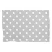 Gray Polka Dot Kissenbezug (Vorderseite-Links)