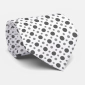 Gray Polka Dot Krawatte (Gerollt)