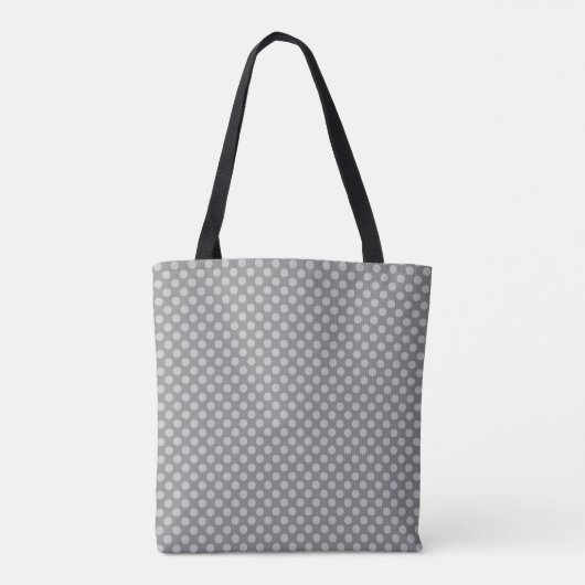 Gray Polka Dot mit Navy Blue Cats Tasche (Rückseite)