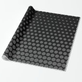 Gray Polka Dot Modern Black Geschenkpapier (Ungerollt)
