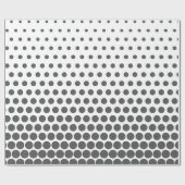 Gray Polka Dot Modern White Geschenkpapier (Flach)