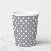 Gray Polka Dot Party Pappbecher (Vorderseite)